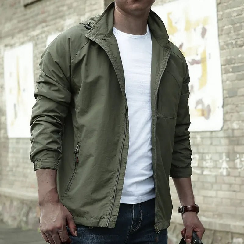 Wavlynn Eric men's casual street jacket long sleeve urban silhouette lightweight layering design