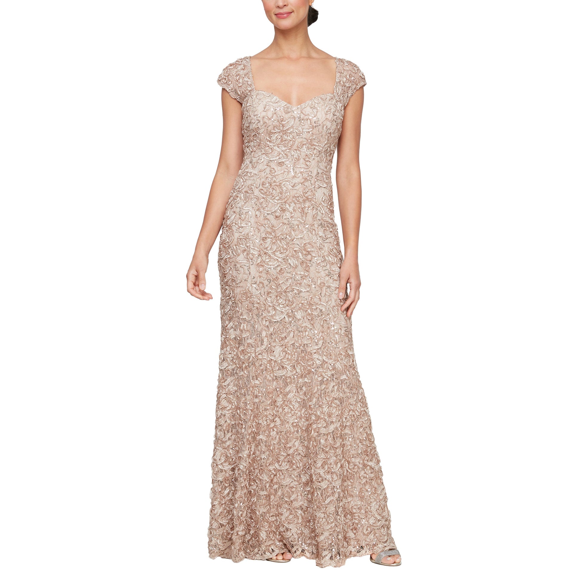 Alex Evenings 81122588 Long Evening Mother of the Bride Dress - Wavlynn