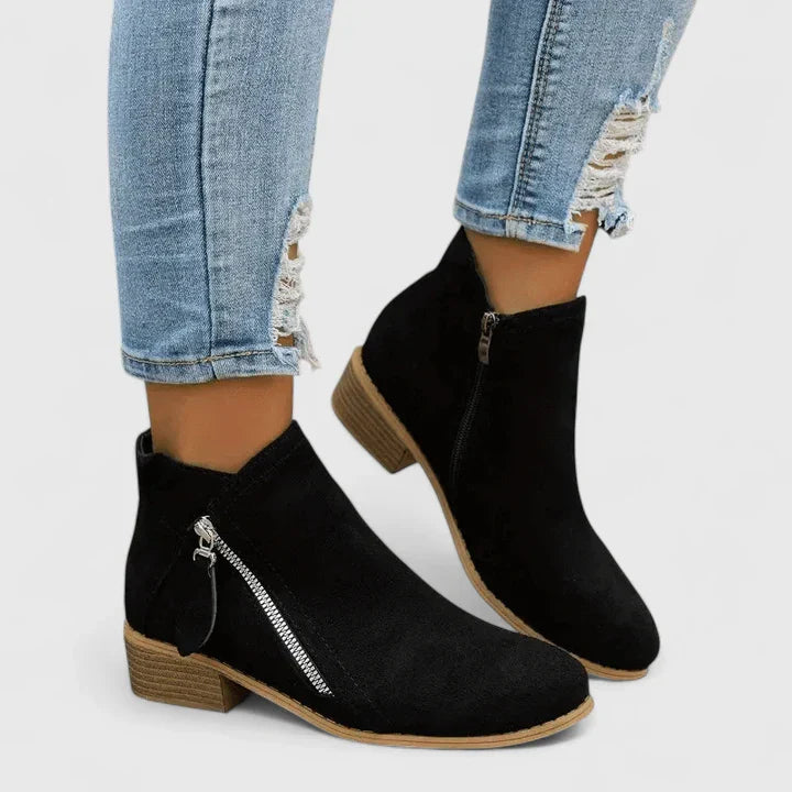 Ainsley comfort ankle boots in classic neutral tones with cushioned support and timeless silhouette