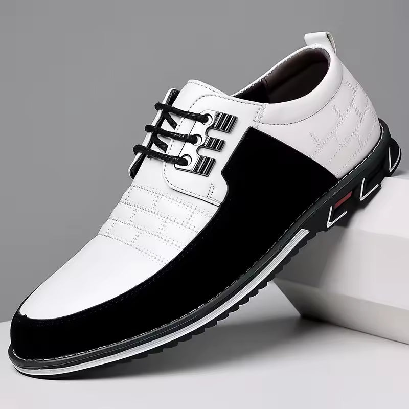 Orsten brown full-grain leather dress shoes with premium stitching and performance sole