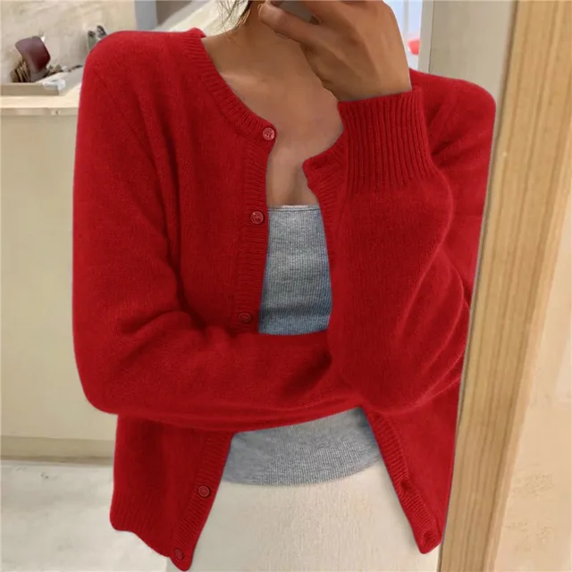 Wavlynn Erica women's midweight knit cardigan soft relaxed fit cozy winter layering essential