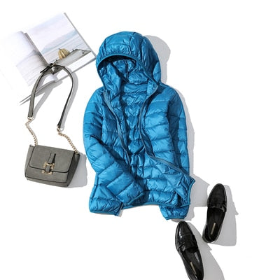 Wavlynn Daisy women's short quilted puffer jacket front zip lightweight winter coat