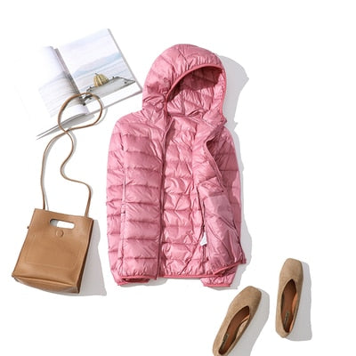 Wavlynn Daisy short puffer jacket women quilted front zip lightweight winter coat