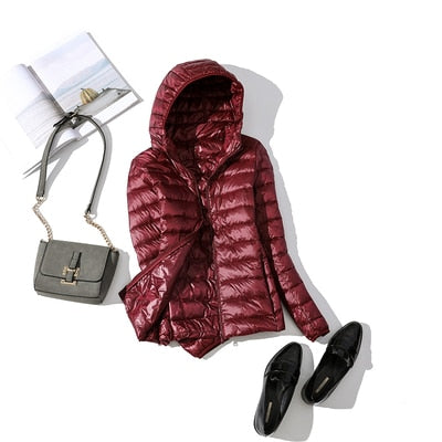 Wavlynn Daisy short quilted puffer jacket women front zip lightweight winter coat sleek silhouette