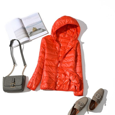 Wavlynn Daisy short quilted puffer jacket women front zip lightweight winter coat sleek silhouette