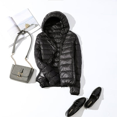 Wavlynn Daisy women's short quilted puffer jacket front zip lightweight winter coat