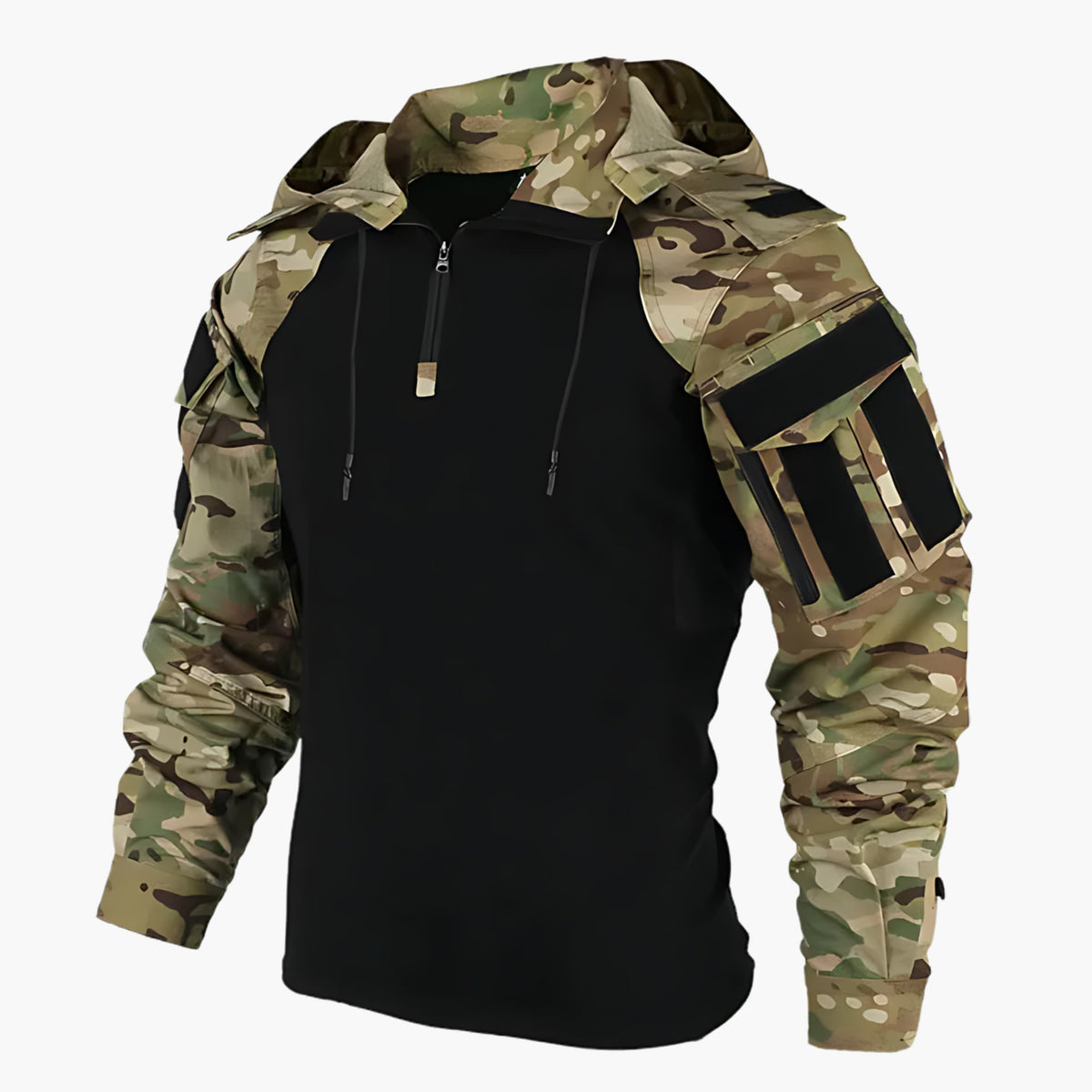 Striker Tactical Hooded Jacket rugged olive green men's outdoor adventure wear with smart pockets