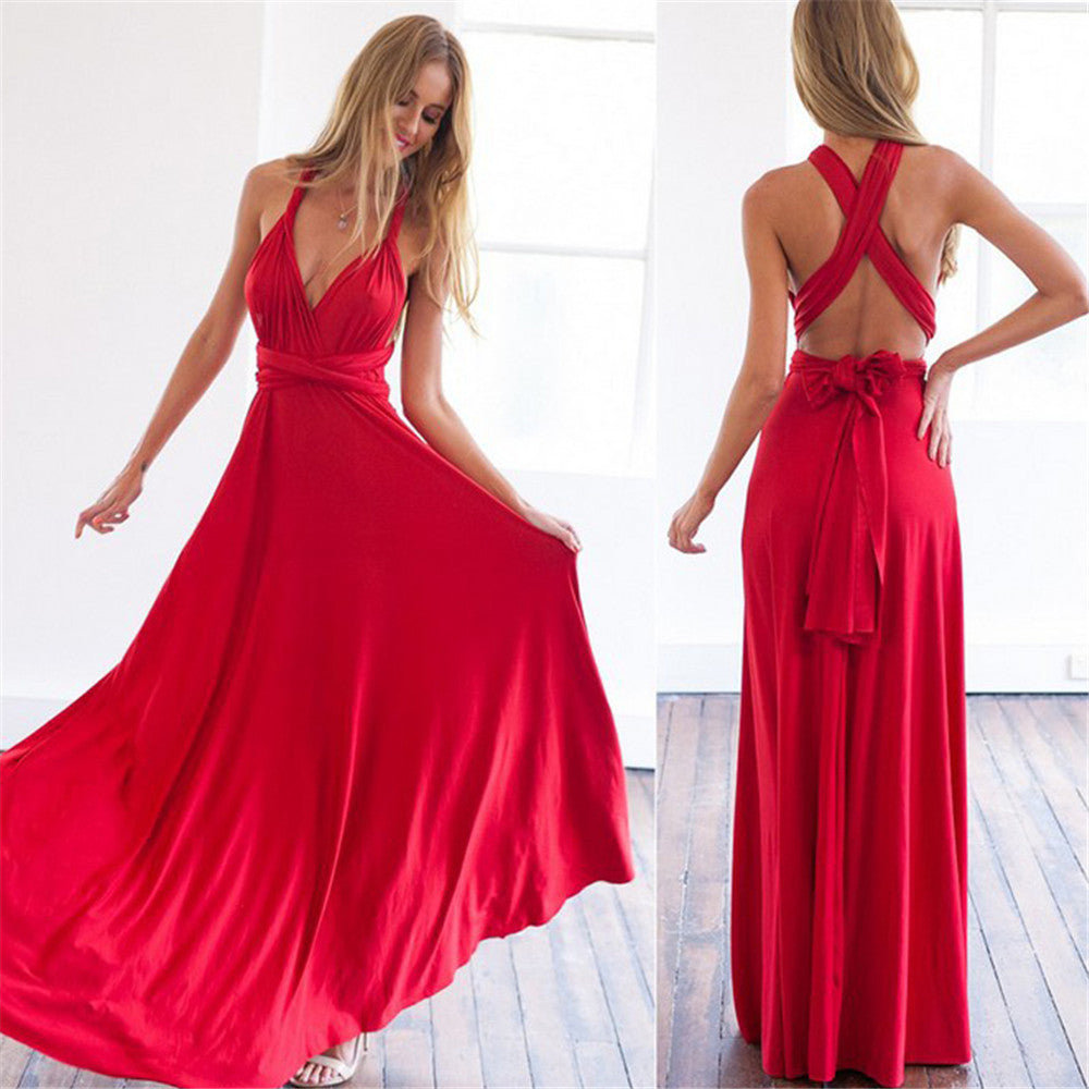 Elegant burgundy wrap dress with V-neckline, lightweight stretch fabric, and flattering silhouette