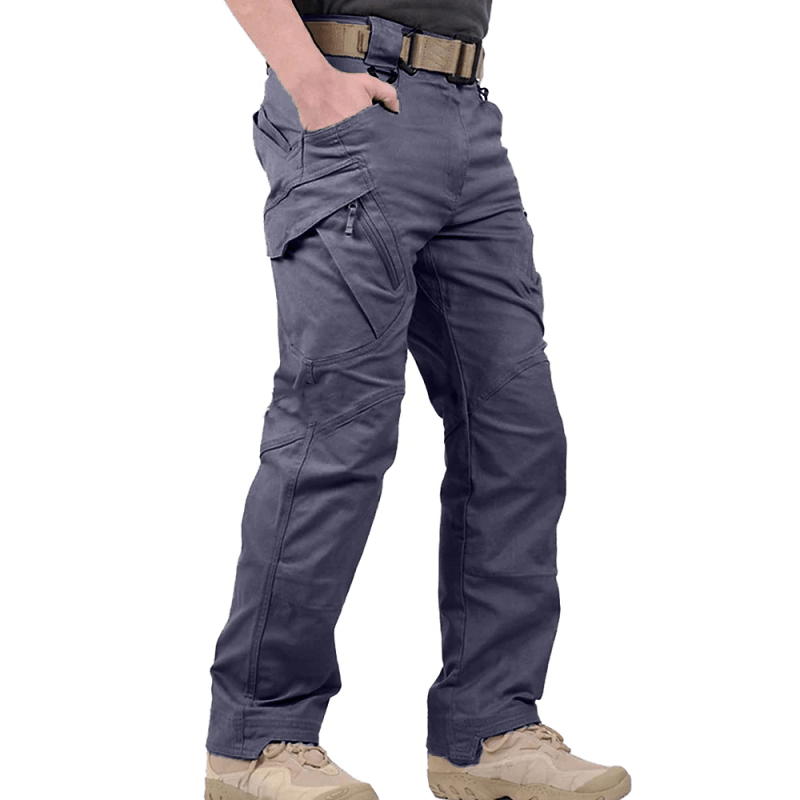 Men's relaxed fit cargo pants durable cotton blend multiple pockets outdoor style