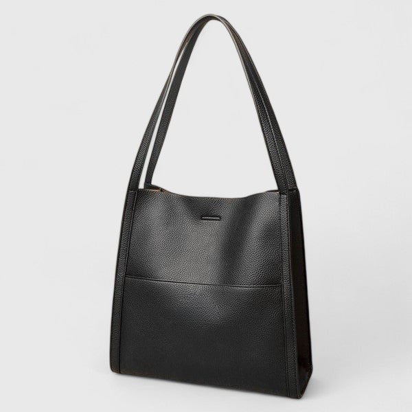 Thora minimalist shoulder bag in sleek neutral tone with structured silhouette and clean lines