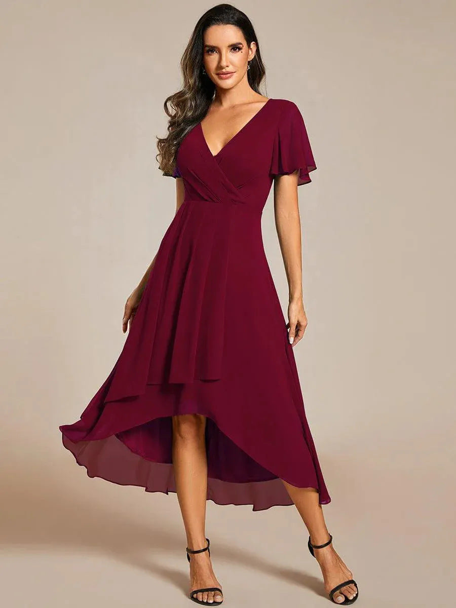 Morgan silk chiffon A-line dress high waist airy silhouette for weddings evening events