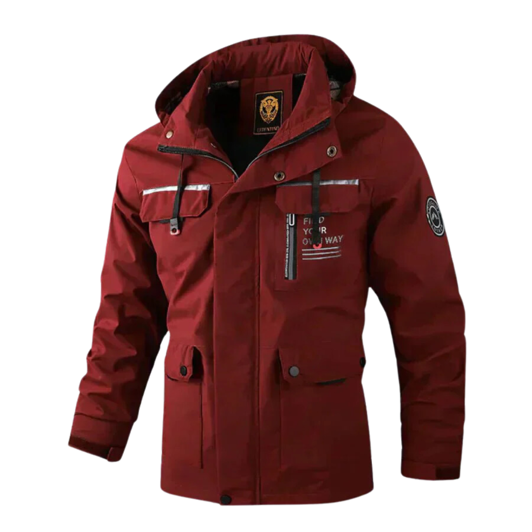 Everfrost™ black winter jacket insulated cold-weather puffer with superior warmth and durable design