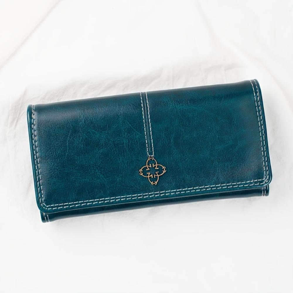 Wavlynn Sandra Genuine Leather Bifold Wallet - Compact Luxury For Everyday Function And Secure Organization