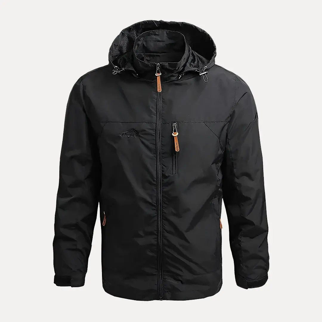 Adrian lightweight waterproof windbreaker jacket, breathable packable design for outdoor adventures