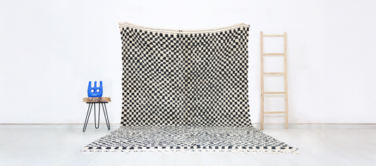 Aksil Moroccan Checkered Rug 8'5" x 12'0" - Wavlynn