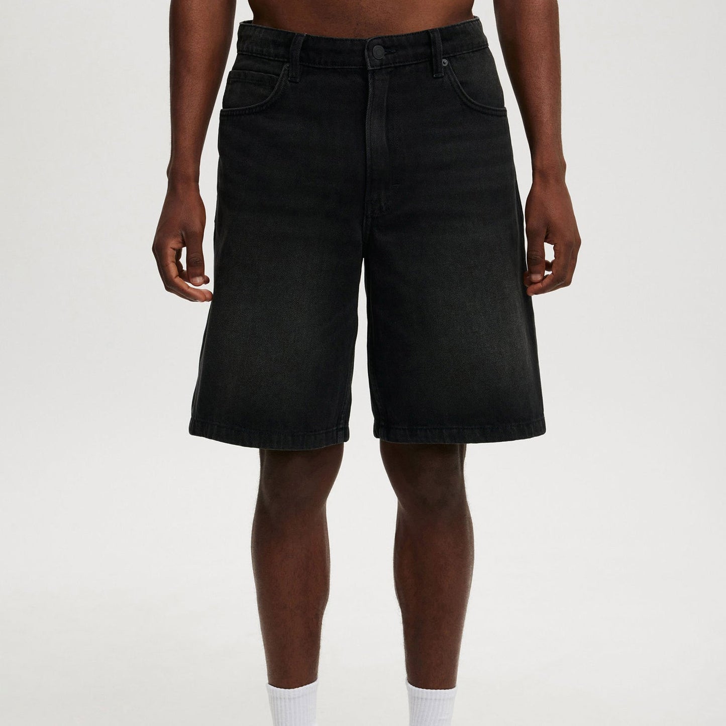 Alessandro Veneti Easy Rider faded wash denim shorts relaxed silhouette premium cotton blend
