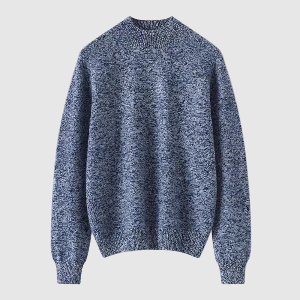 Alessandro Veneti soft-touch crewneck pullover in premium poly-blend with cozy winter warmth