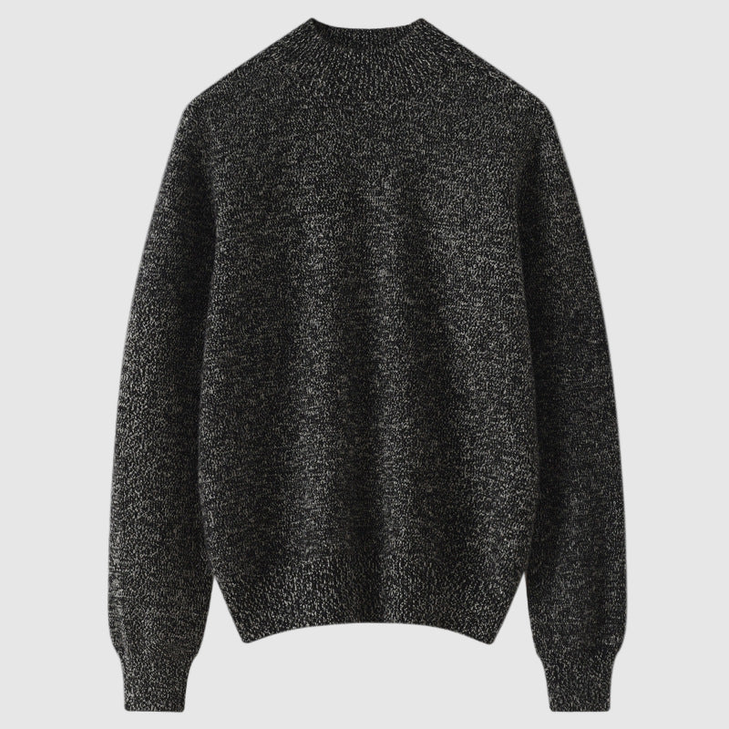 Alessandro Veneti cream crewneck pullover soft-touch poly-blend warmth with classic relaxed fit