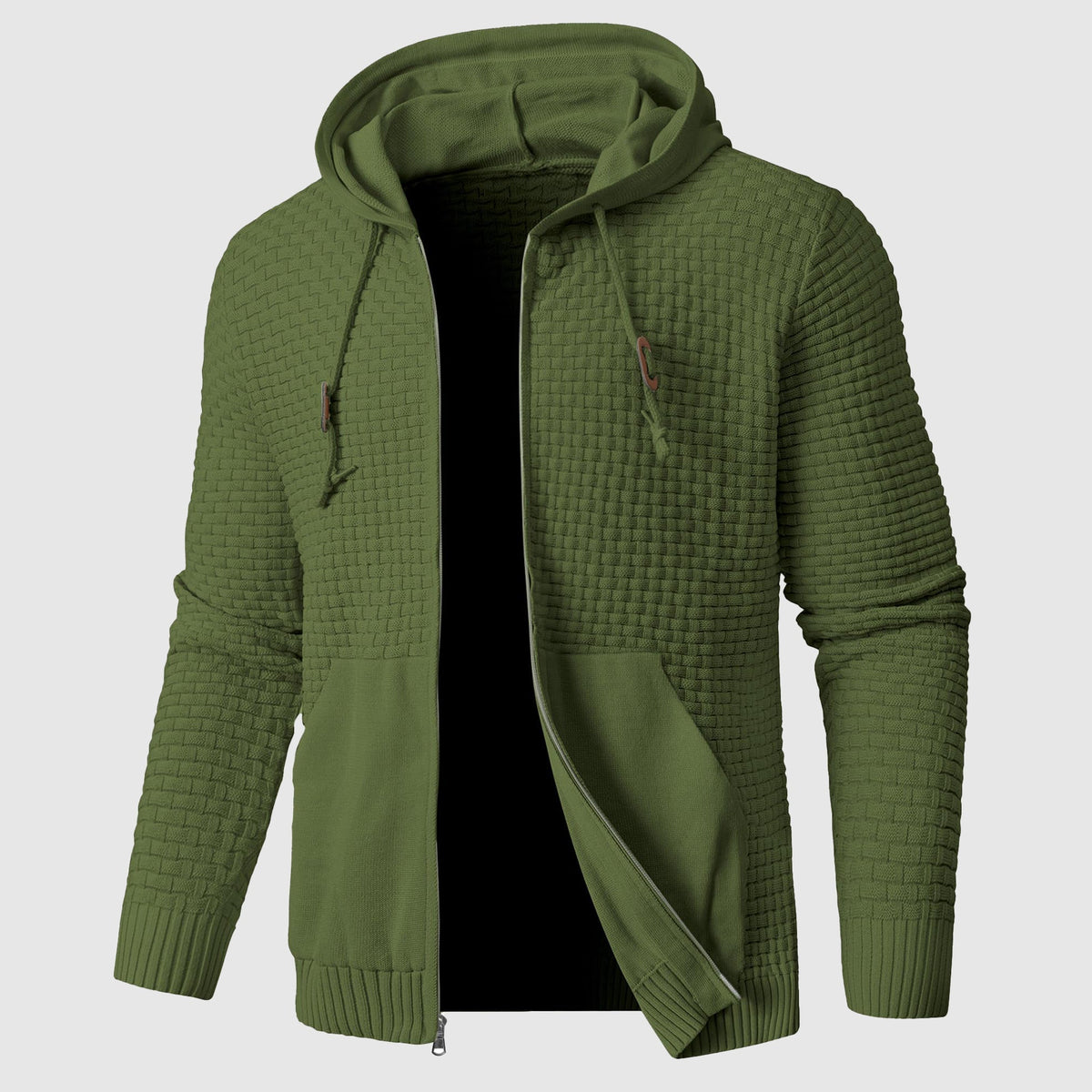 Alessandro Veneti gray Urban Artisan Hoodie with robust knit construction and HeatLock insulation poly-blend