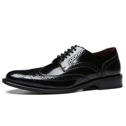 Alexander Classic Brogues tan leather oxford shoes with traditional brogue perforated detailing
