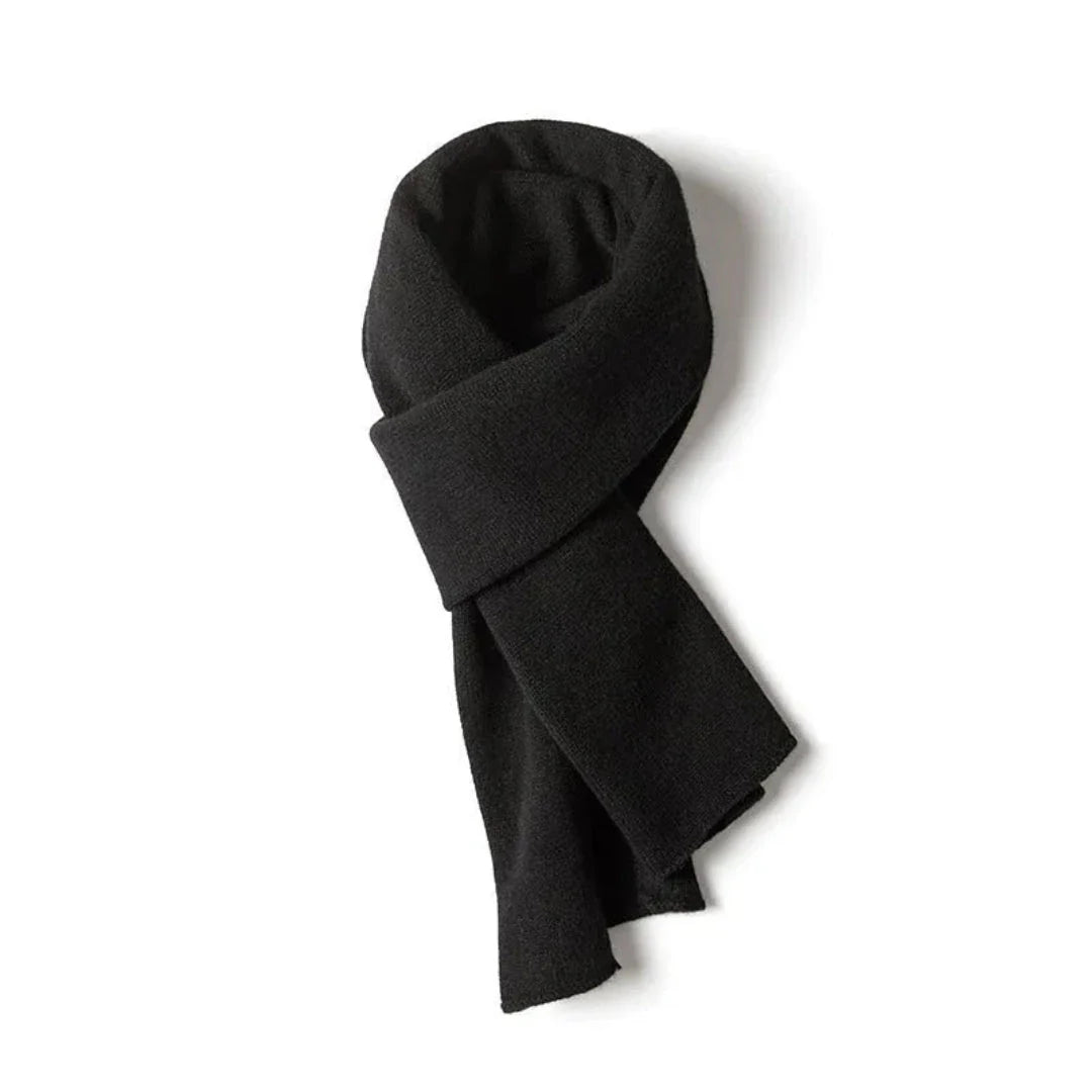 Alia soft cashmere scarf in classic neutral, lightweight minimalist design for cold-weather elegance