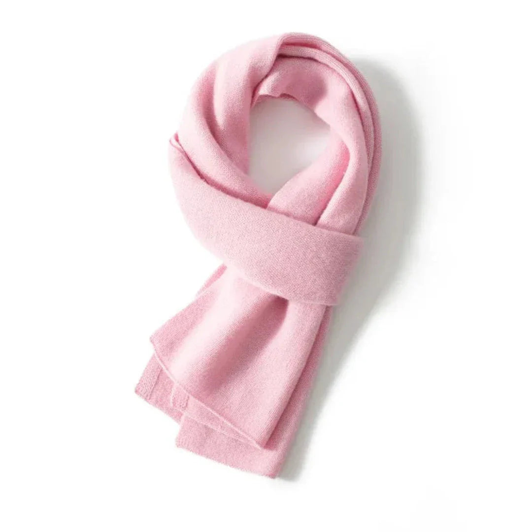 Alia soft cashmere scarf in classic neutral, lightweight minimalist style for cold-weather elegance
