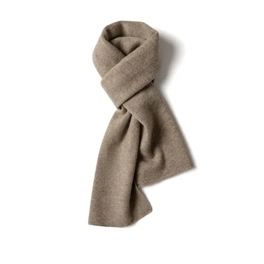 Alia soft cashmere scarf in classic minimalist style, lightweight and luxuriously warm for cold weather