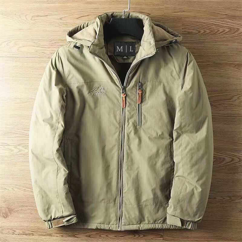 Felix Grant Alpine Shield Jacket navy waterproof windproof shell fleece-lined removable hood