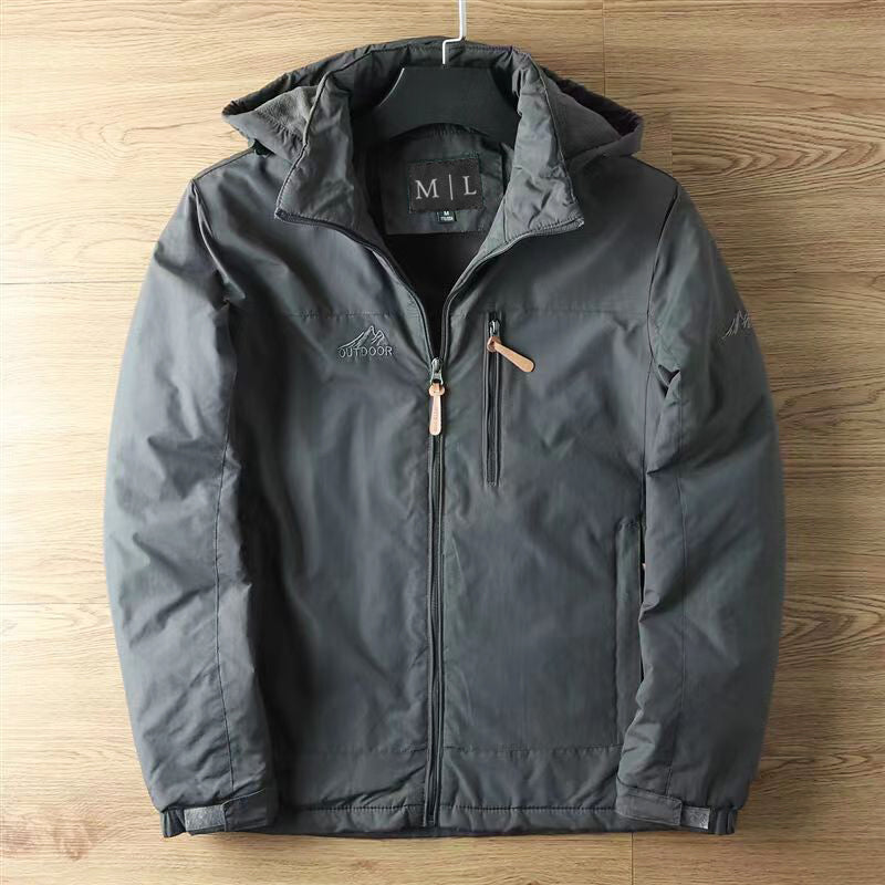 Felix Grant Alpine Shield Jacket navy waterproof shell fleece-lined removable hood outdoor parka