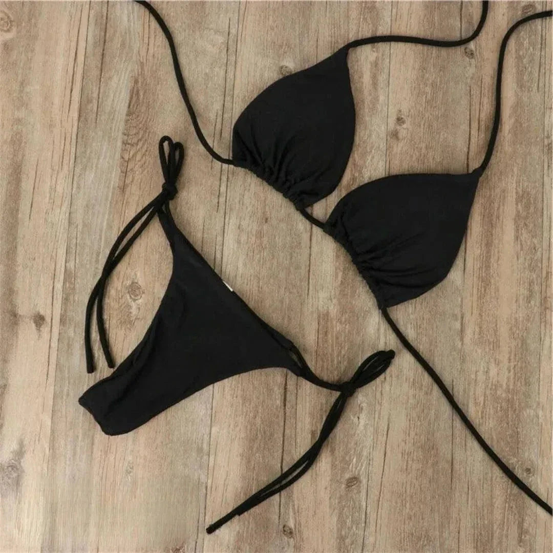Classic Triangle String Bikini Set – Wavlynn