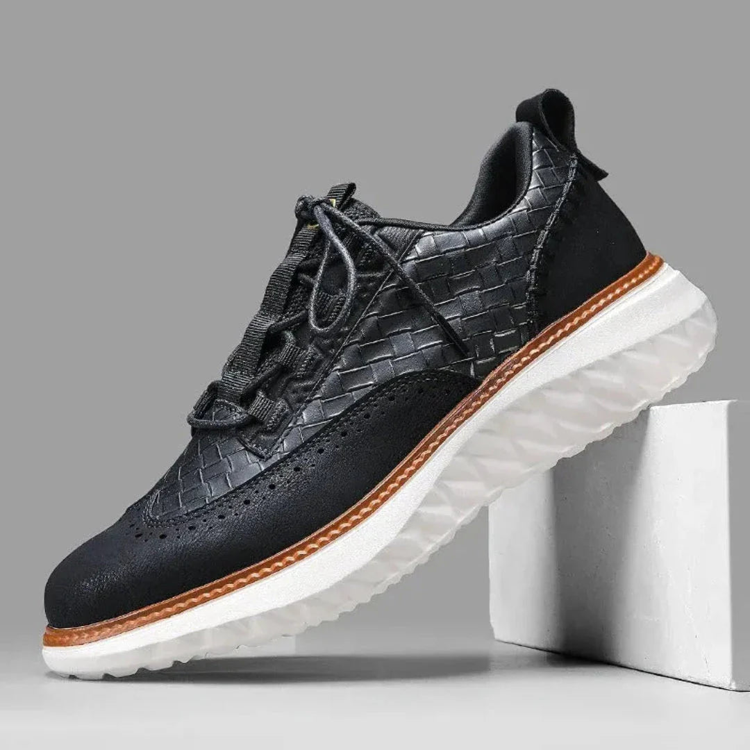 Ashton white leather comfort sneakers with breathable airflow panels and cushioned insole