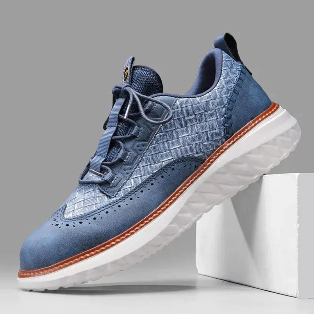 Ashton white leather comfort sneakers with breathable airflow panels and cushioned insole