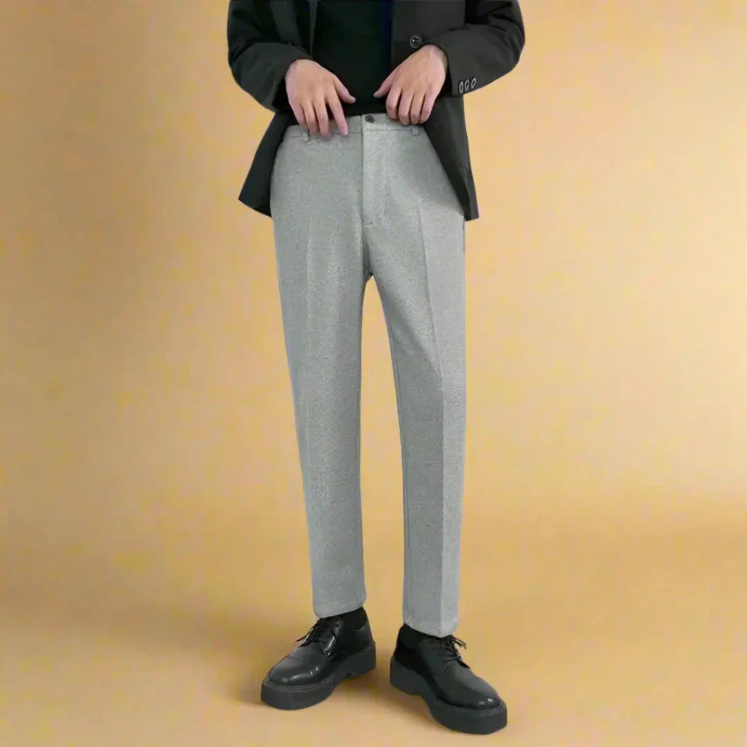 Aspen tailored trousers in wool-blend fabric with tapered leg and structured silhouette