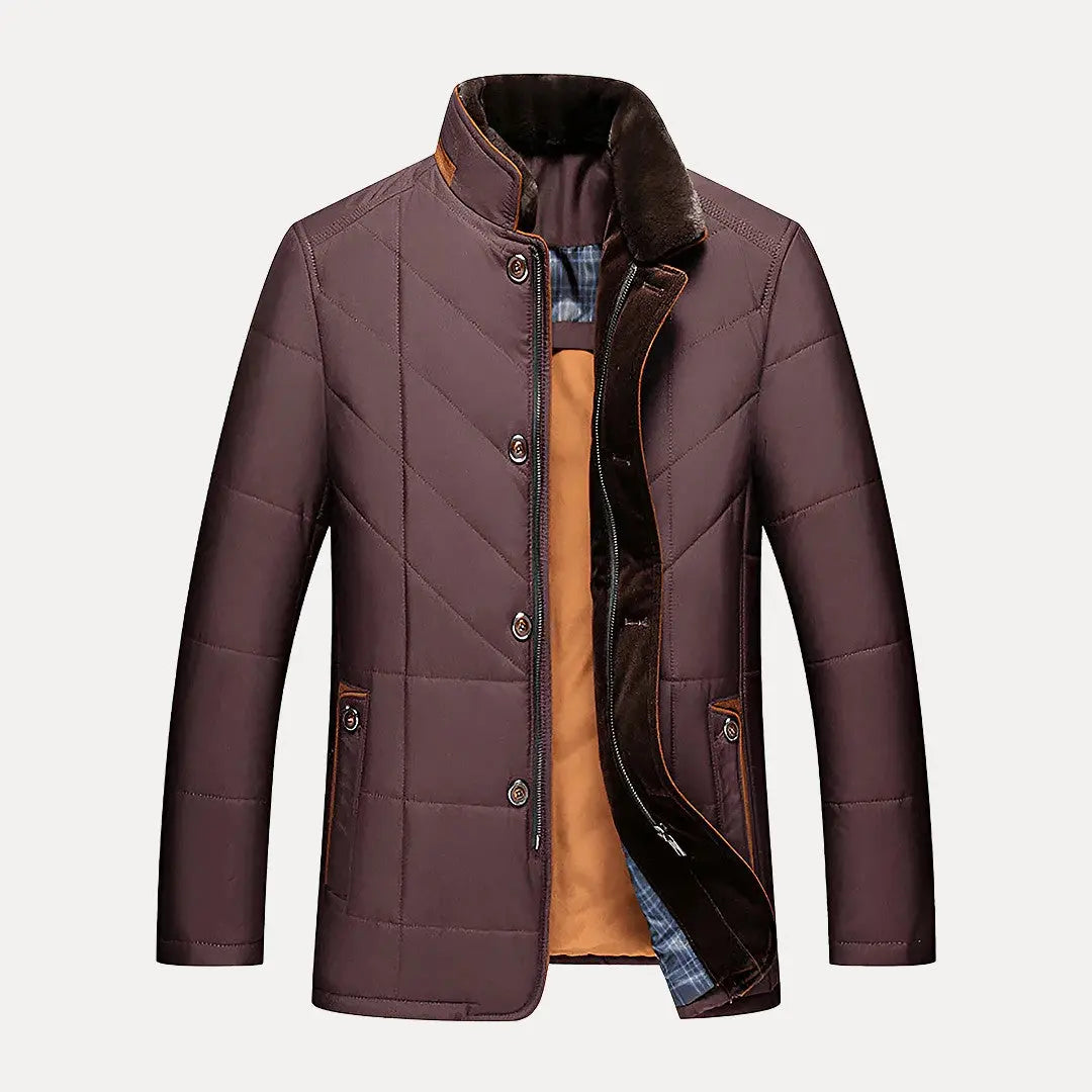 Aurelien Classic Heritage unisex quilted padded jacket, feather-light slim fit, timeless tailored silhouette