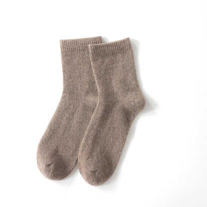 Thick knit cashmere socks cozy winter style ultra-soft indulgent warmth for chilly days