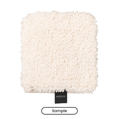 Elbayda shag Moroccan Beni Ourain rug handwoven 100% natural wool artisanal cream white texture