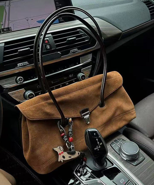 Magnifiques sacs à bandoulière en faux daim résistants en patchwork kaki - Wavlynn