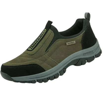 OrthoTrail orthopedic walking shoes for men with arch support, slip-on comfort fit for plantar fasciitis relief