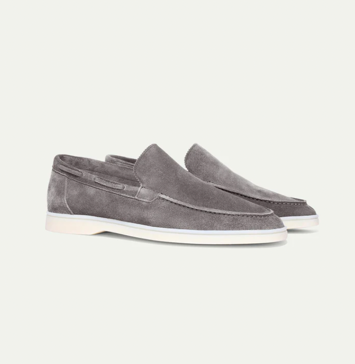 Men's Xavier faux suede slip-on loafers in classic tones with breathable rubber sole smart-casual style