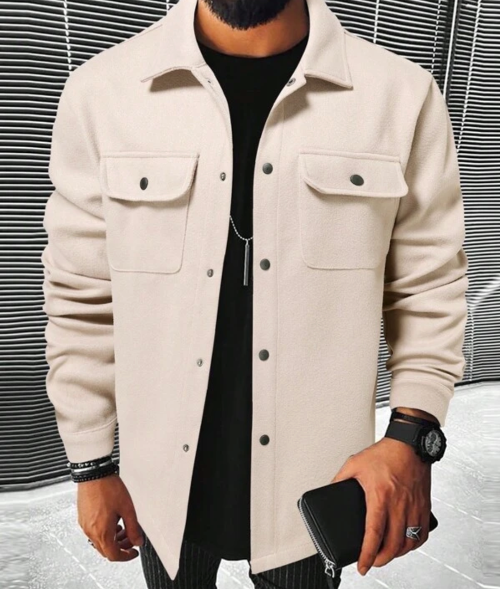 Men's lightweight spring jacket relaxed fit soft breathable polyester fabric all-season versatile layer