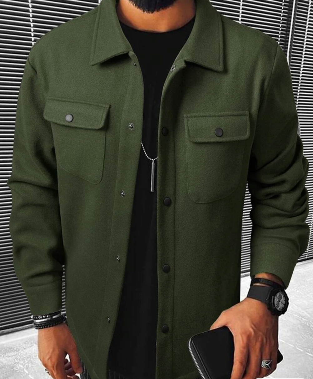 Men's lightweight spring jacket relaxed fit soft breathable fabric versatile all-season layer