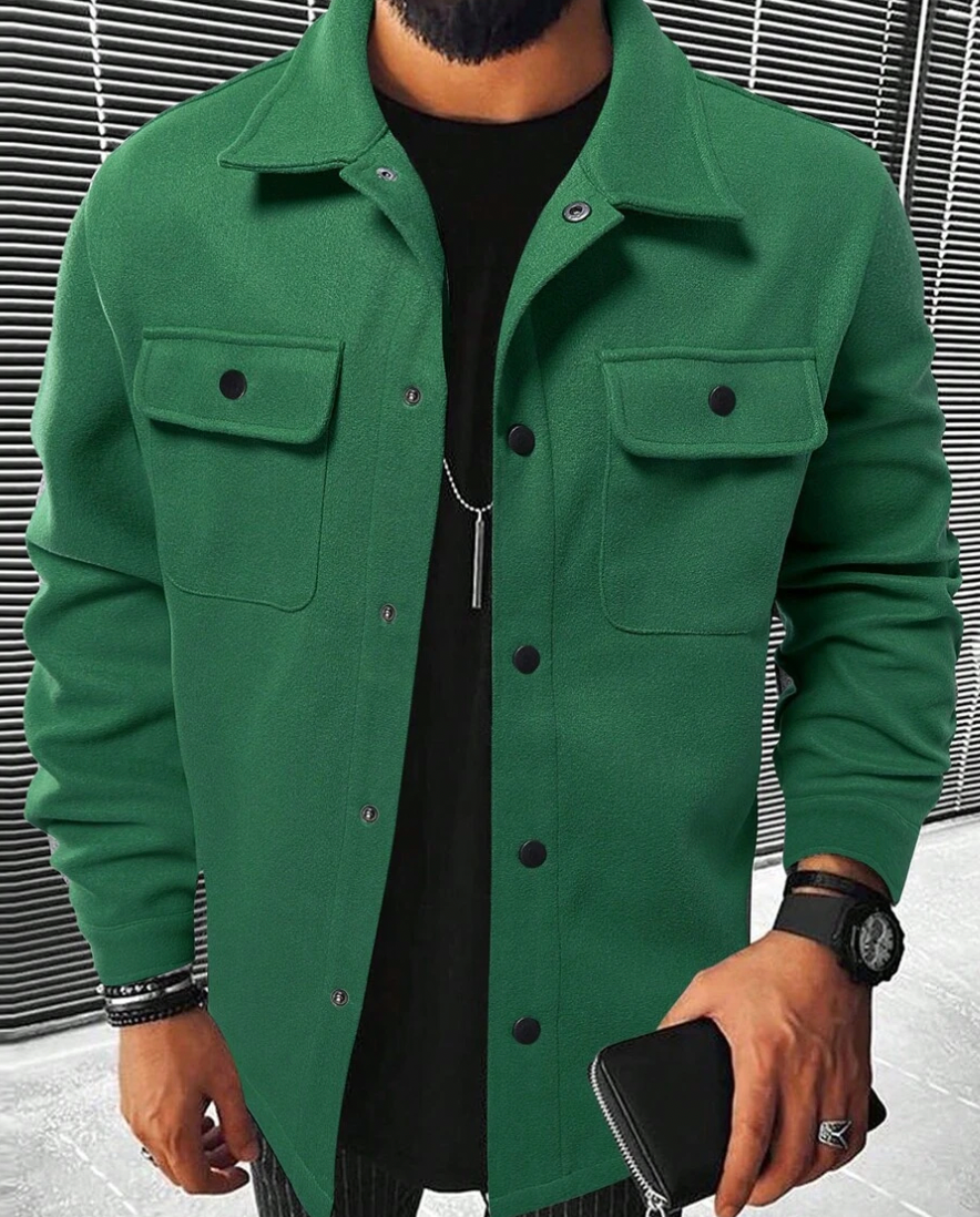 Men's lightweight spring jacket relaxed fit soft breathable fabric versatile all-season casual layer