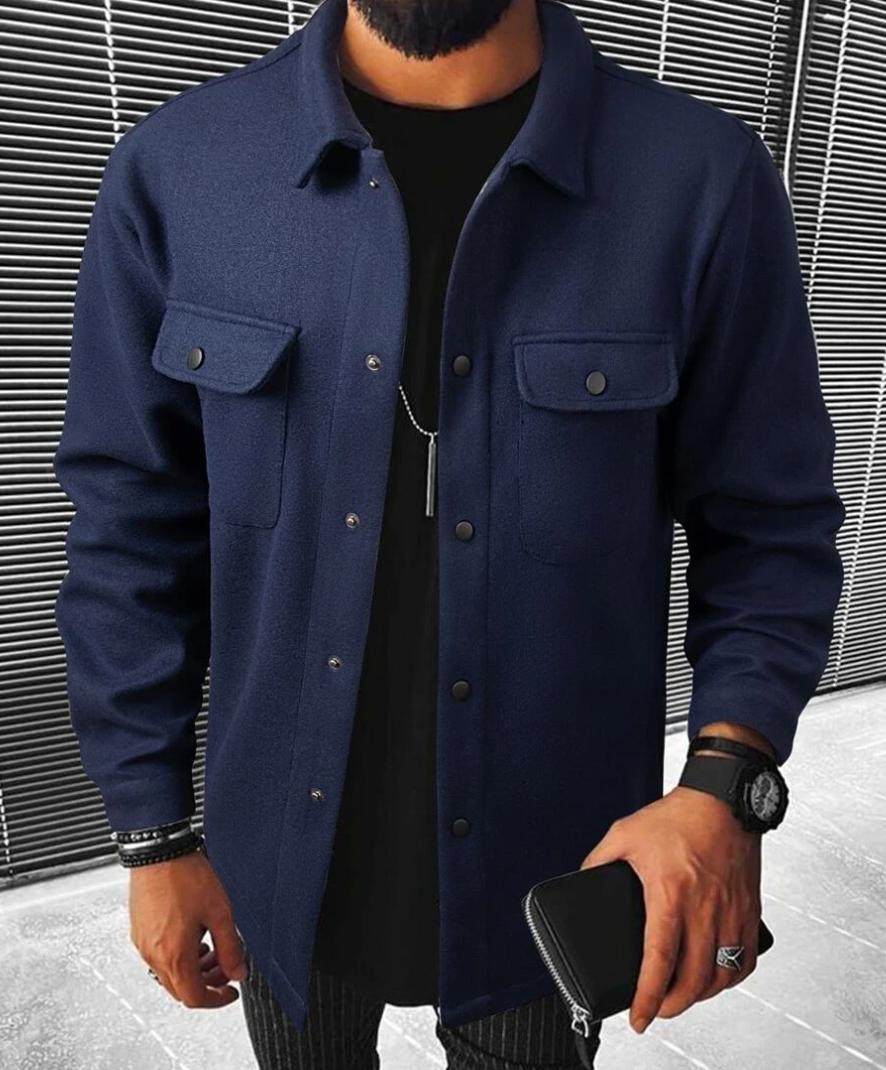Men's lightweight spring jacket relaxed fit soft breathable fabric versatile all-season layer