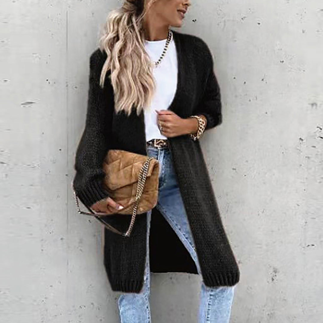 Wavlynn Lauren women's relaxed fit long open-front cardigan with effortless longline silhouette