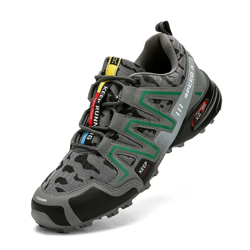 Unisex water-resistant hiking shoes durable leather mesh breathable all-terrain adventure sneaker style