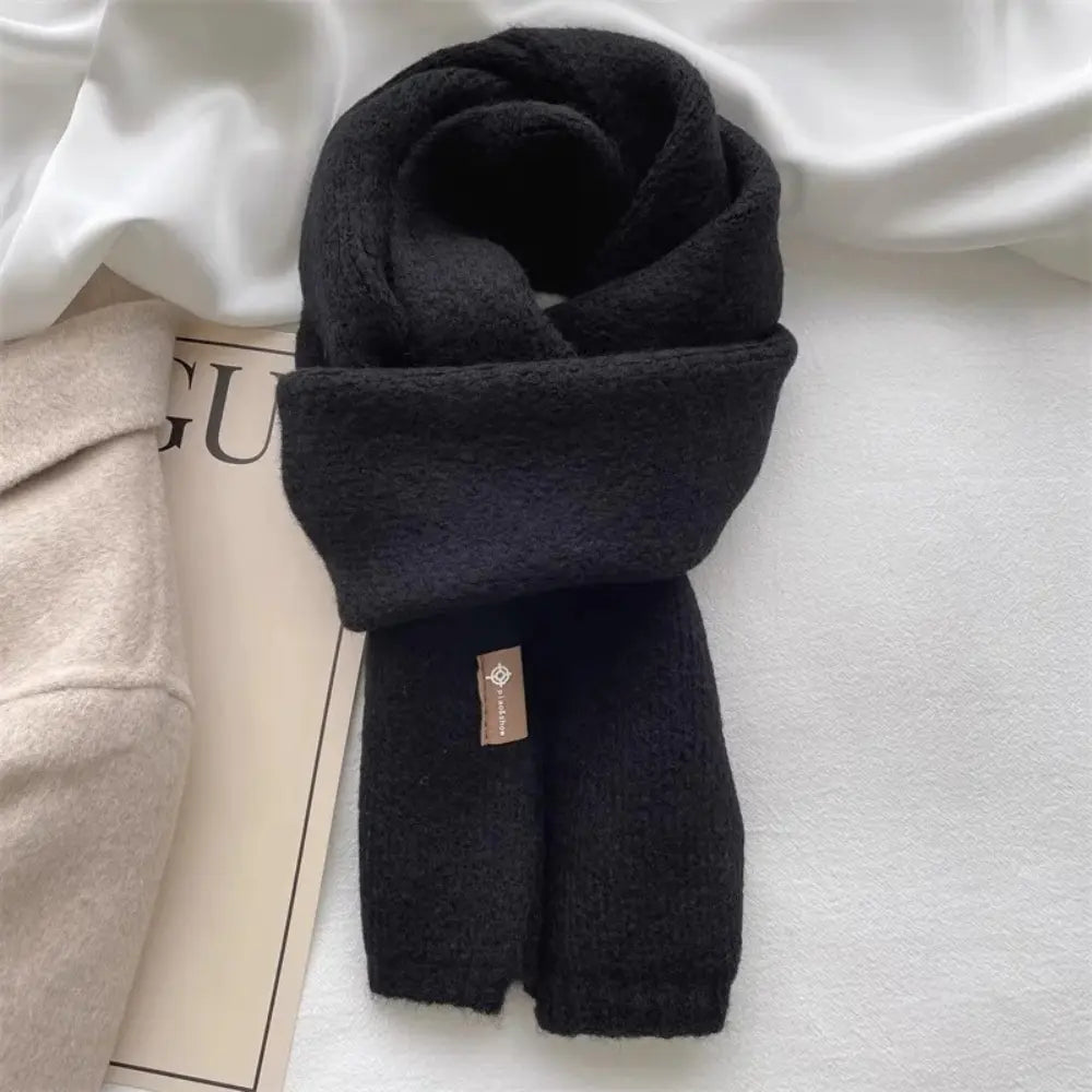 Chloé soft wool winter scarf in rust terracotta, elegant knit wrap for cozy cold-weather warmth