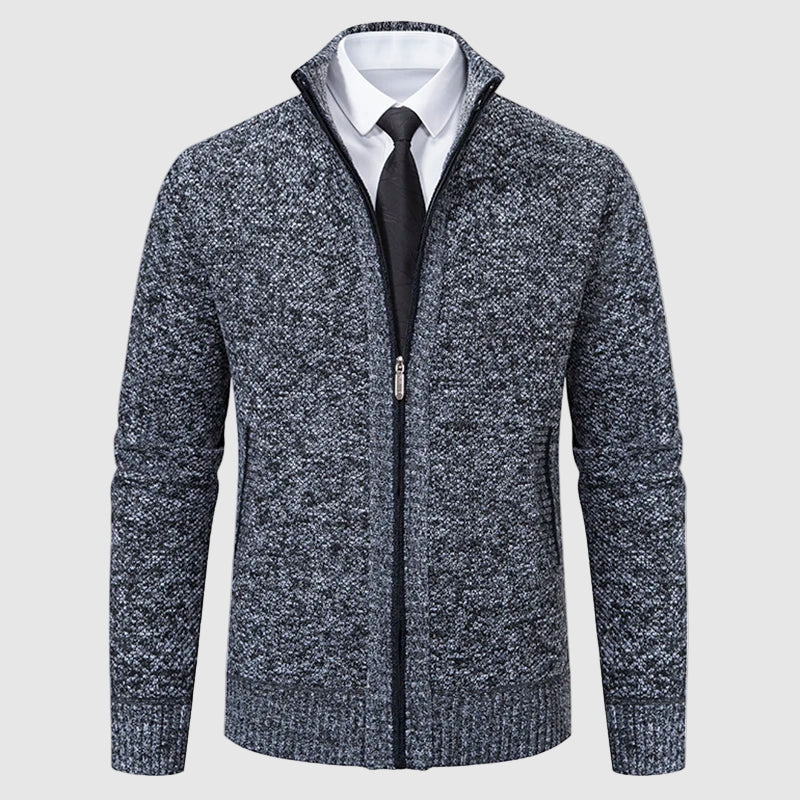 Blackwell black signature knit coat by Lorenzo Vitali with modern sculptural cut and premium texture