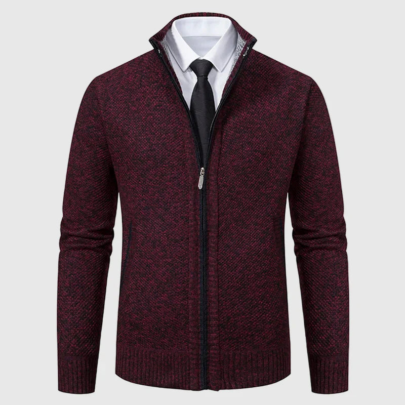 Blackwell black signature knitted coat by Lorenzo Vitali, modern tailored silhouette with sculptural finish