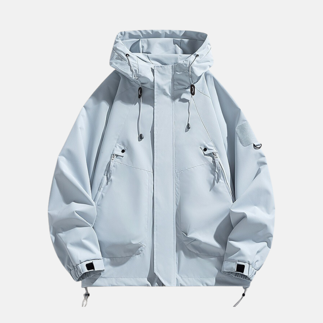 Wavlynn men's relaxed-fit utility jacket water-resistant multi-pocket technical outerwear for city and outdoor wear