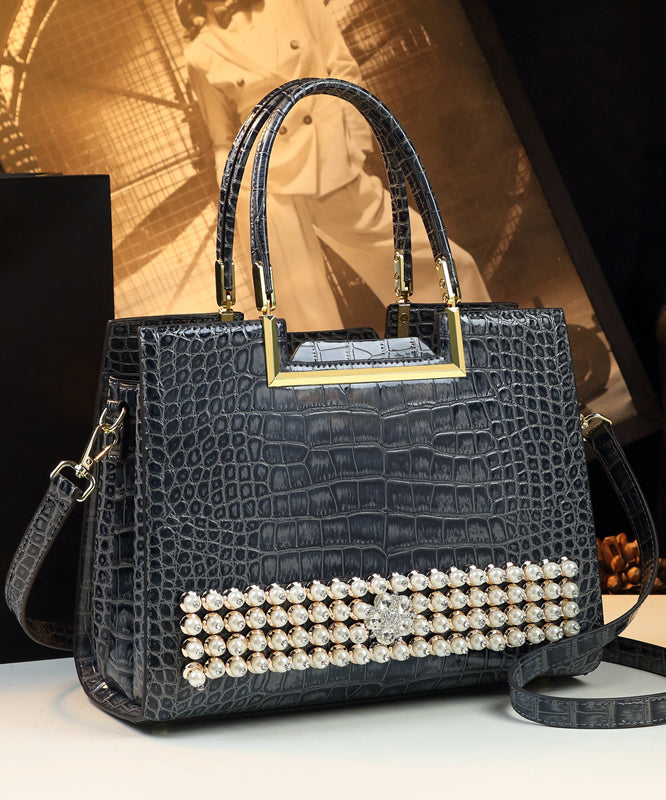 Sac fourre-tout grande capacité en similicuir gris Zircon Boutique - Wavlynn